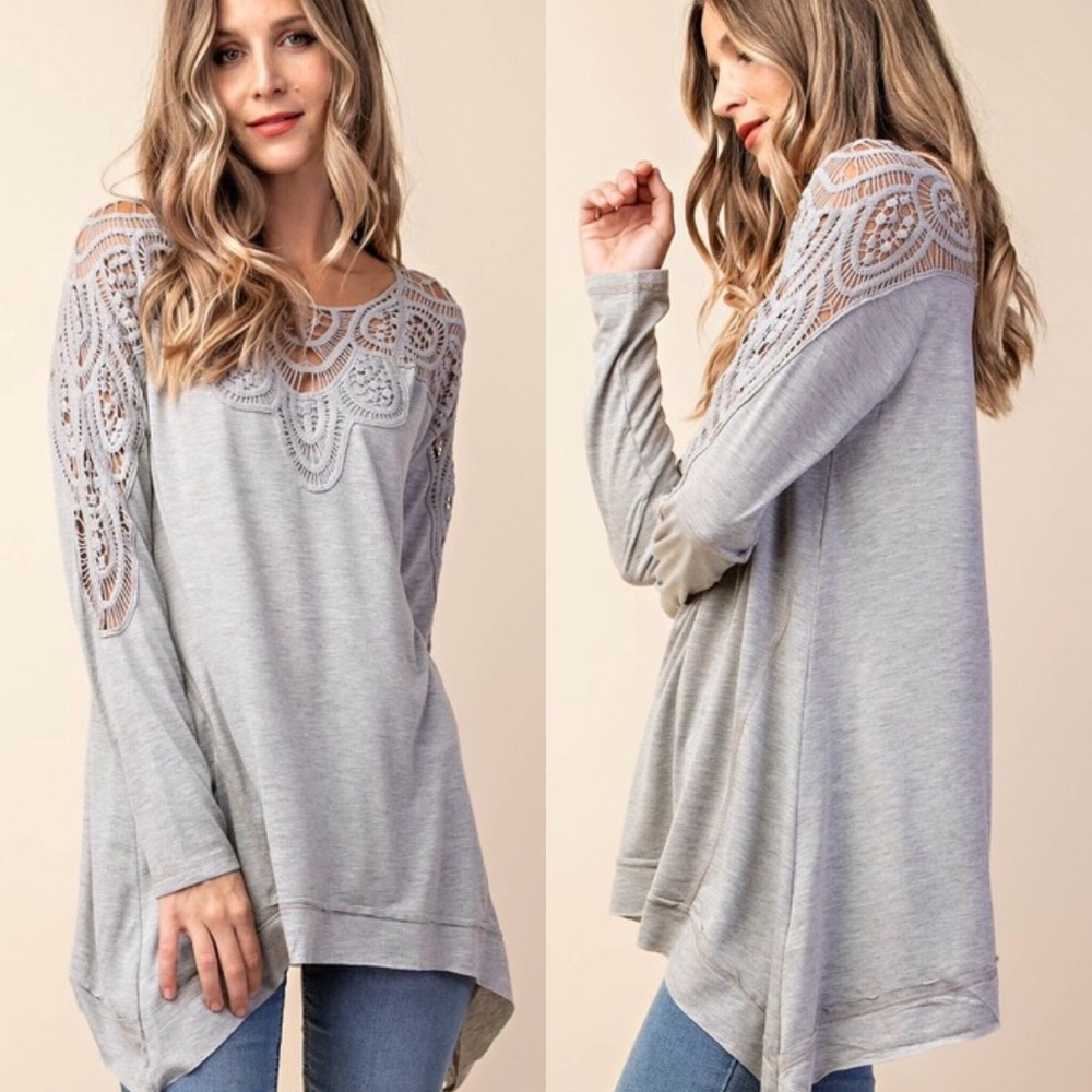 Heather Gray Spring Top